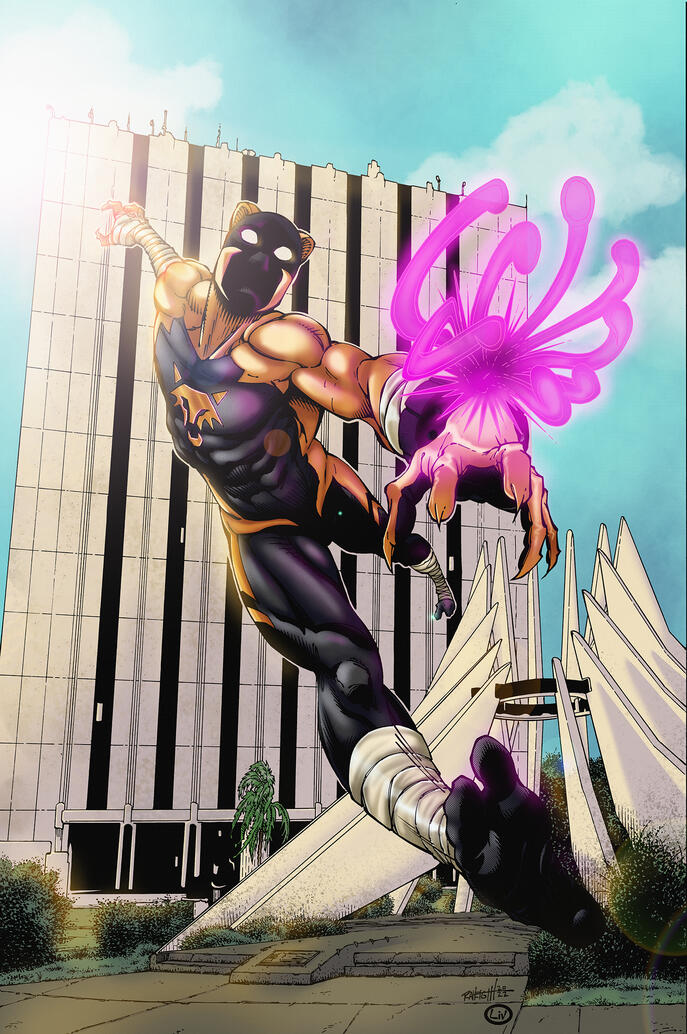 "Midnight Tiger" Color - Pencils by RA Height, Inks by John Livesay
