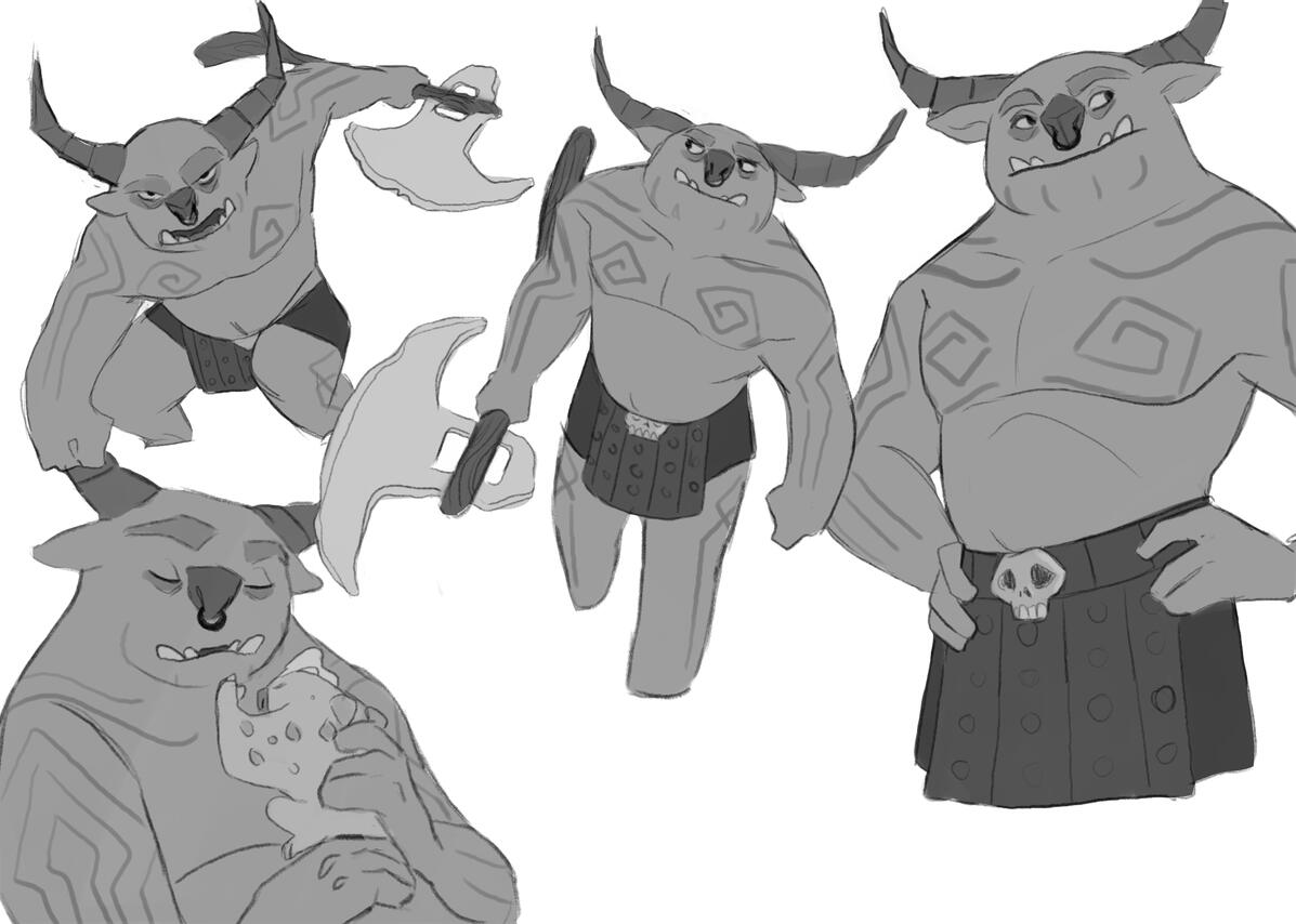 Kanjigar from "Trollhunters" - body design exploration